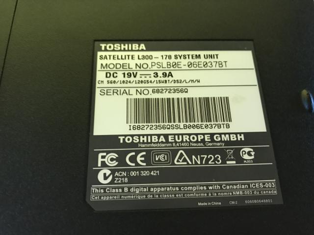 Photo Ordinateur portable  Toshiba série Sattelite L300 image 5/6