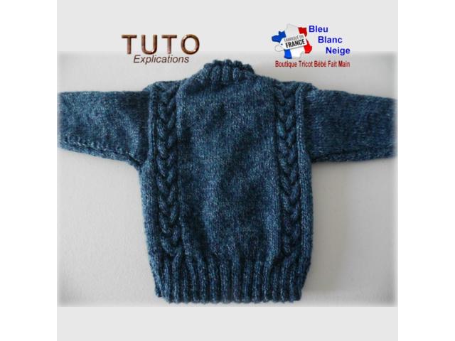 Photo Patron layette à tricoter Gilet bébé Irlandais bonnet chaussons bb image 5/6