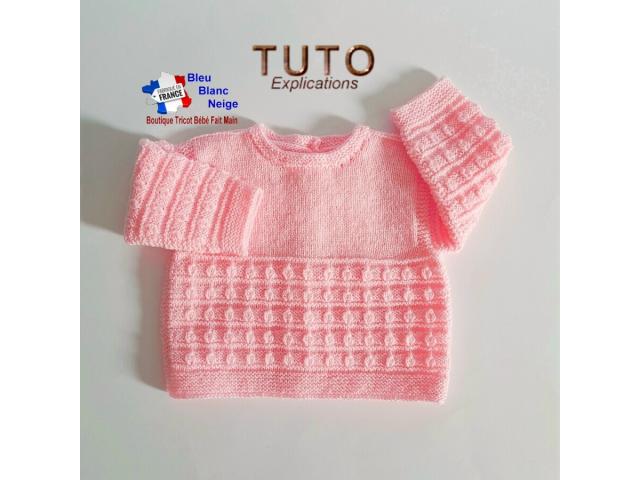 Photo Patron tricot bb FACILE modèle layette bébé image 5/6