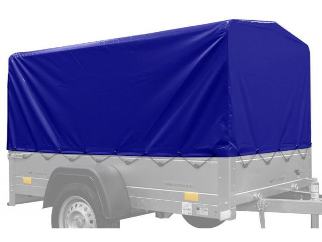 Photo REMORQUE PLIABLE 750 KG 200 X 125 AVEC BÂCHE DÔME BLEUE ET ARCEAU GARDEN TRAILER 201 KIPP image 5/6