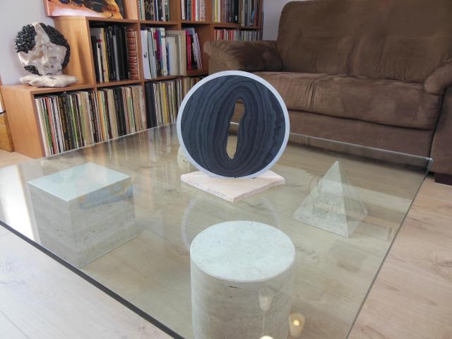 Photo Sculpture en Ardoise, Quartzite et Aluminium - Décoration Maison - Statue Jardin image 5/5