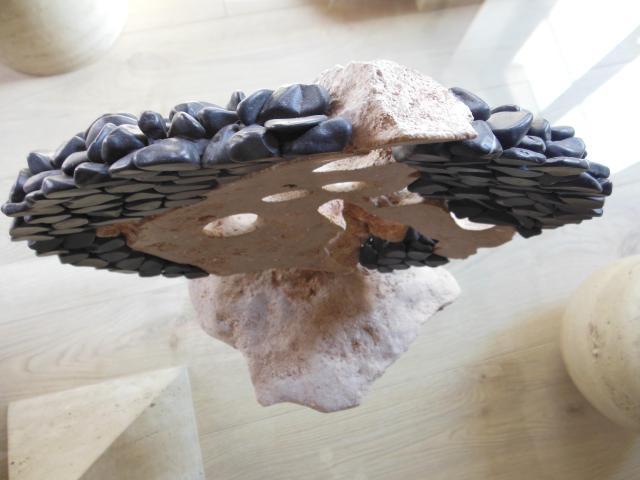 Photo Sculpture Statue Décoration en galets de marbre noir image 5/5