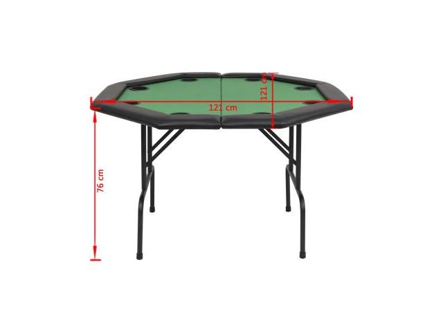 Photo Table de Poker pliable et transportable 8 joueurs verte table poker transportable table poker gente  image 5/5