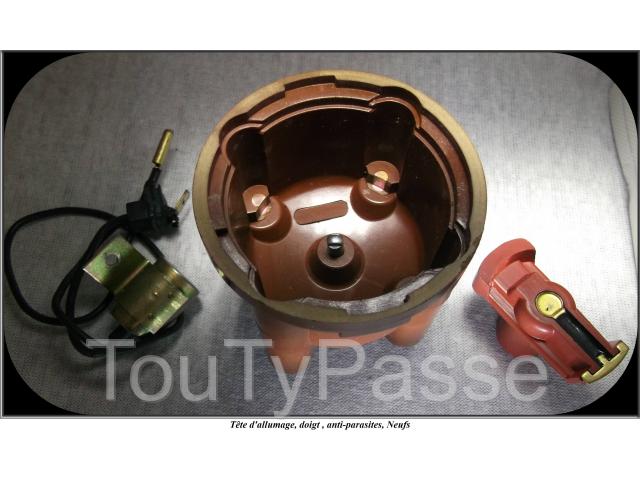 Photo Tête d'allumage kit complet  tête de delco et rotor R5 / R4 / anti parasites image 5/6