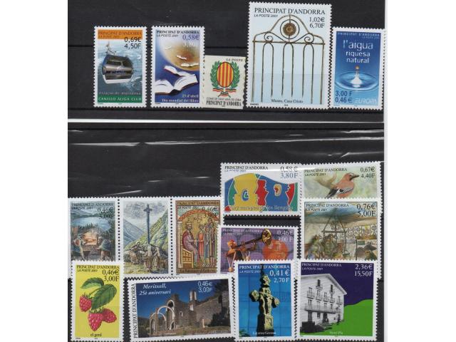 Photo Timbres d' Andorre années complètes image 5/6