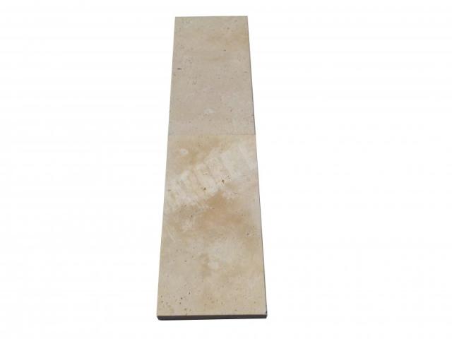 Photo Travertin Beige Clair Margelle de Piscine 2 Bord Chanfreiné 30,5x61 cm image 5/5