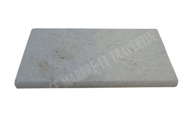 Photo Travertin Beige Nuancé Margelle de Piscine Bord Arrondi 30,5x61 cm image 5/5