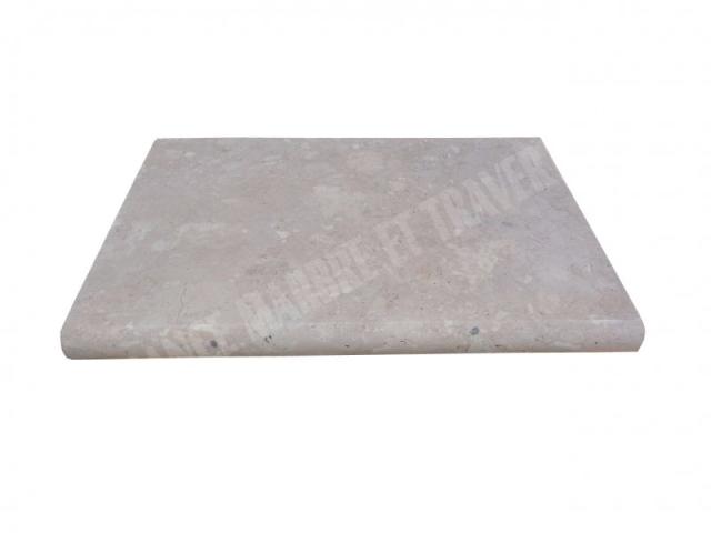 Photo Travertin Beige Nuancé Margelle de Piscine Bord Arrondi 40,6x61 cm image 5/5
