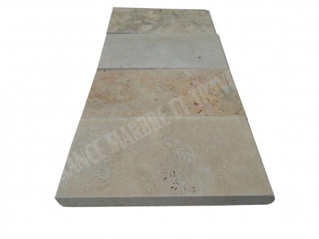 Photo Travertin Classique Beige Margelle de Piscine Bord Arrondi 30,5x15 cm image 5/5