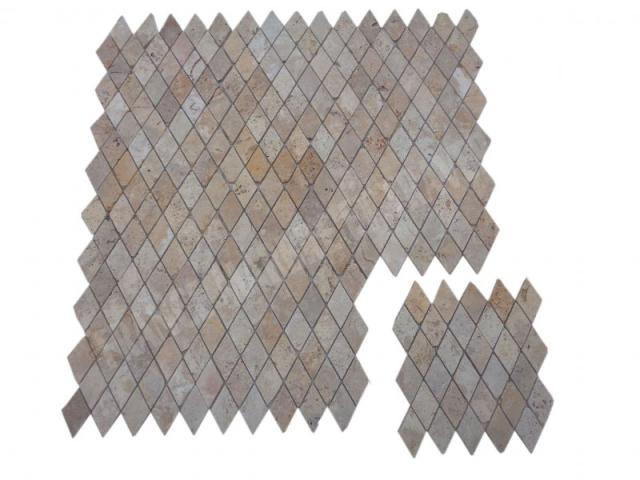 Photo Travertin Jaune Mosaïque Modéle Losange image 5/5