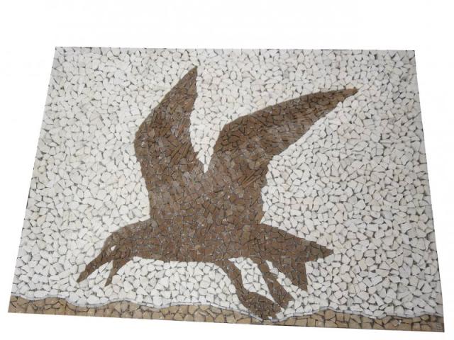 Photo Travertin Multicolore Tableau Mouette 92x66 cm image 5/5