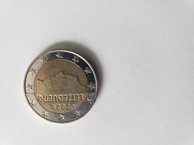 Photo Vend la pièce de 2 Euros 2008 Letzebuerg Luxembourg très fauté la lettre F dans une étoile, surplus  image 5/5