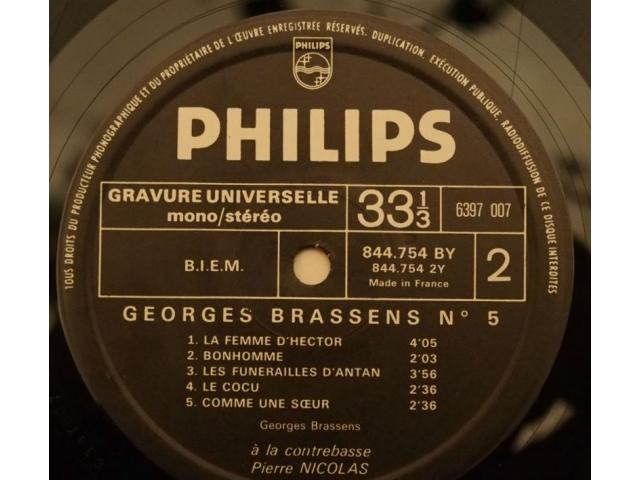 Photo Vinyl Georges BRASSENS  Vol 5 image 5/6