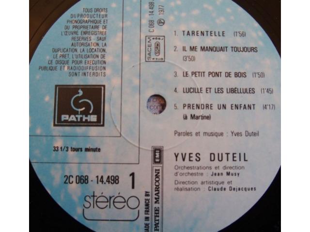 Photo Vinyl Yves DUTEIL image 5/6