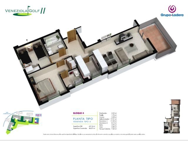 Photo appartement premiee ligne de 2 mers, vues spectaculaires image 6/6