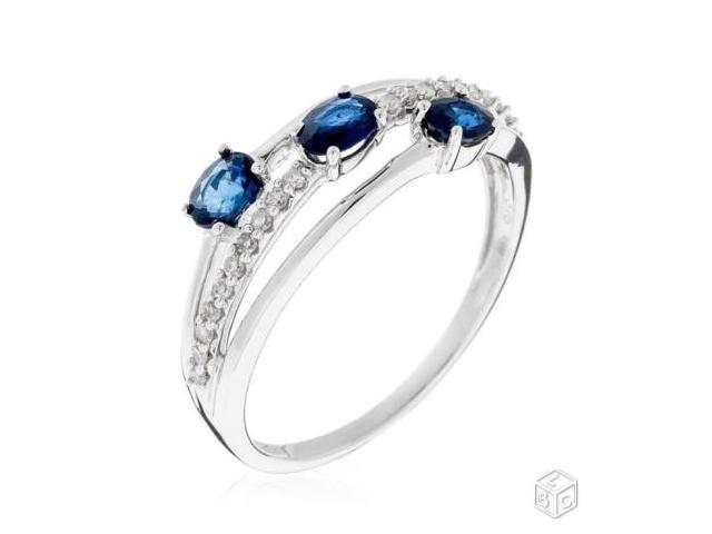 Photo Bague Or Blanc et Saphir ( image 6/6
