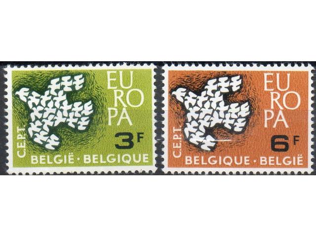 Photo Belgique timbres Europa 1956-1961 image 6/6