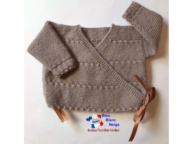 Photo Brassières croisées modèle layette tricot bébé image 6/6