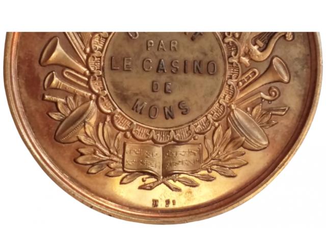 Photo Bronze ~ Médaille avec couronne ✅ Léopold II Roi Des Belges image 6/6