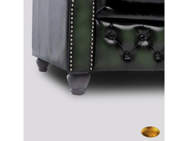 Photo Canapé Chesterfield Brighton FT 3 places Antique Vert image 6/6