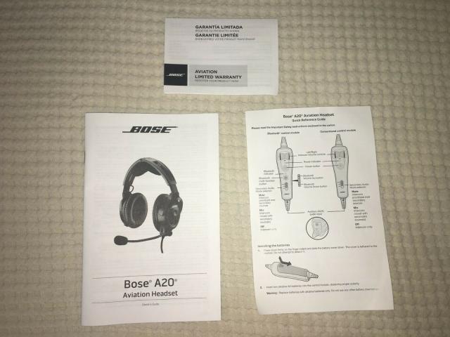 Photo Casque d'aviation Bose A20 avec Bluetooth, double prise, câble droit image 6/6