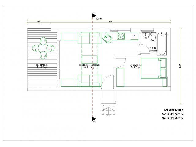 Photo chalets en bois studios design E.k de 45m2 image 6/6
