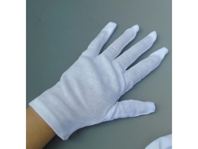 Photo Cotton Interlock Glove, White Glove, Inspection Glove, Cotton Working Glove image 6/6