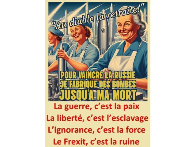 Photo Expo : @UrticaUrtica, dessina le monde "merveilleux" d’E. Macron & des bellicistes ! image 6/6