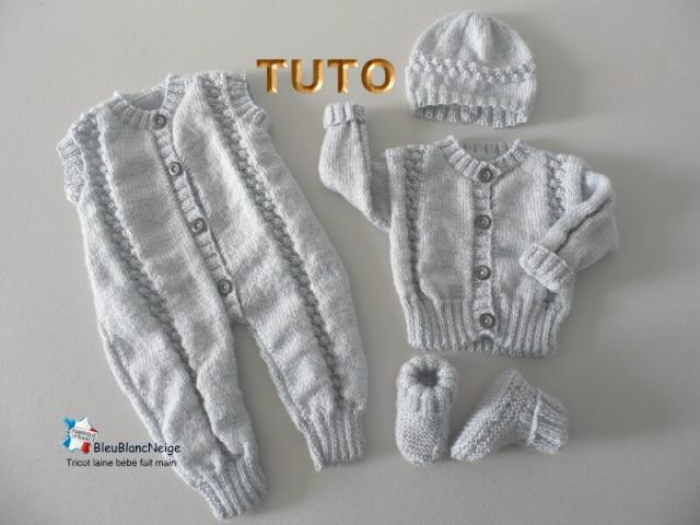 Photo Fiche tricot bébé gilet, combinaison, bonnet, chaussons bb tuto image 6/6