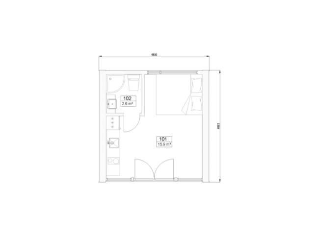 Photo Frame Panel Modular House with 24 m² Terrace image 6/6