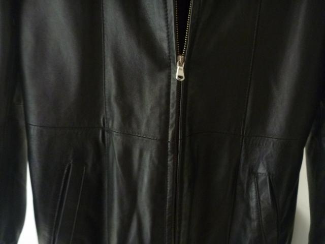 Photo manteau cuir agneau noir avec fermeture éclair taille :38 image 6/6