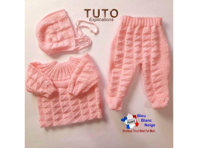 Photo Patron à tricoter modèle layette tricot bébé explications PDF image 6/6