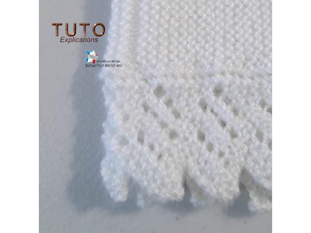 Photo Patron tricot bb, brassière, béguin, chaussons à tricoter, tuto image 6/6