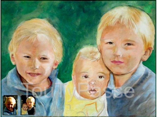 Photo Portraits de famille peints sur toile image 6/6