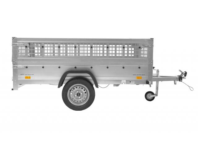 Photo REMORQUE BASCULANTE 200X125 AVEC RIDELLES GRILLAGÉES ET ROUE JOCKEY - GARDEN TRAILER 201 KIPP image 6/6