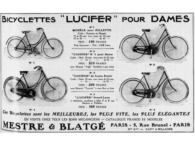 Photo vélo année 1900 lucier roues de 600 image 6/6